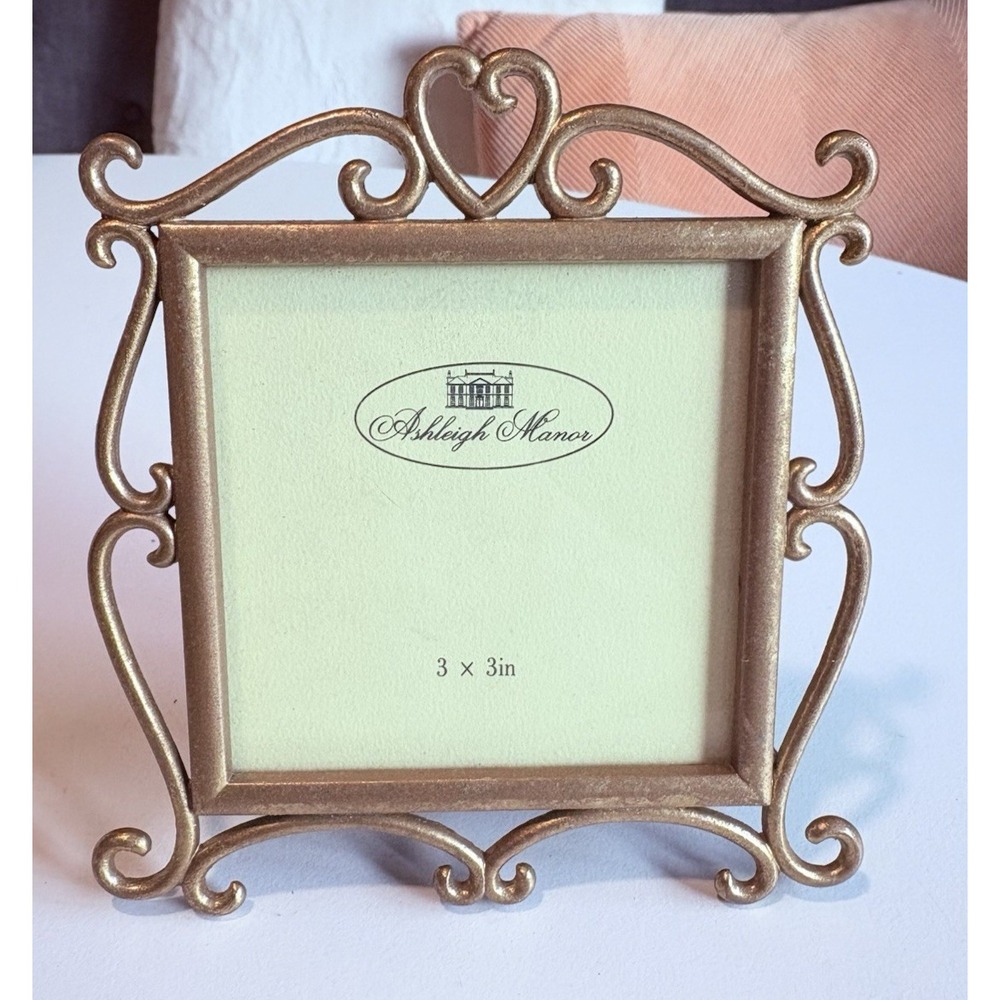 Gold Ornate Heart Picture Frame - 3 x 3 in